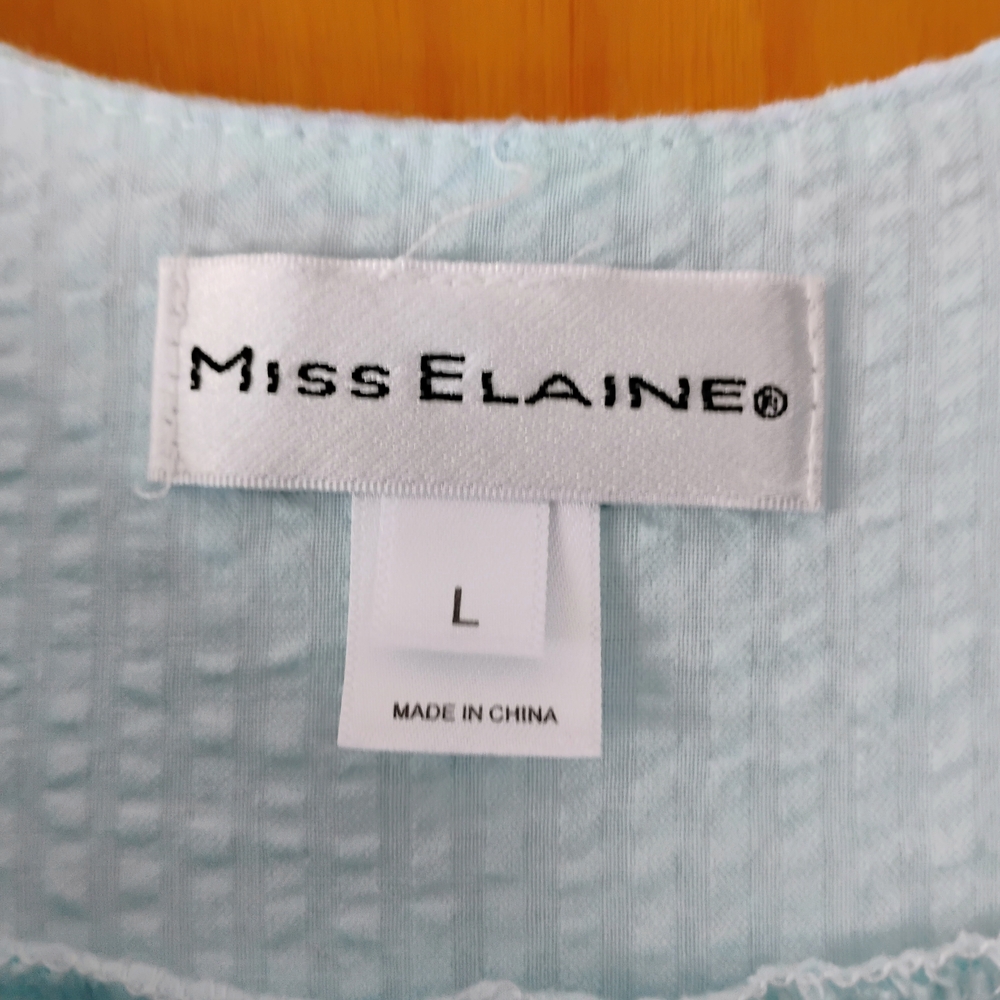 Miss Elaine Aqua Paisley Nightgown Set - Picture 7 of 16